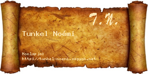 Tunkel Noémi névjegykártya